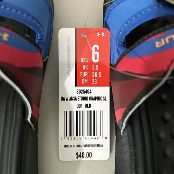 Under Armour Women's UA Ansa Studio Graphic Slides - Size 6 NWT - Picture 5 of 6